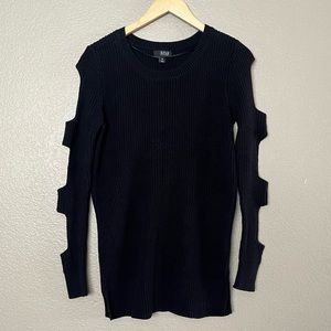 A.N.A A NEW APPROACH WOMENS PULLOVER KNIT BLACK SWEATSHIRT